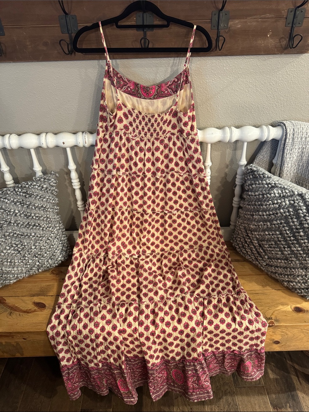 Juicy Couture Cream and Pink Printed Tiered Maxi Skirt - Picture 2 of 7